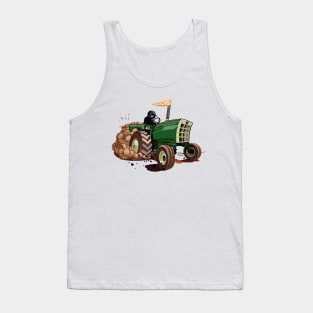 Cartoon race tractor Tank Top